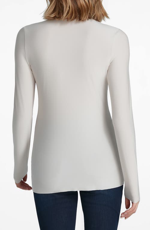 Commando Butter Long Sleeve Turtleneck Top In Porcelain