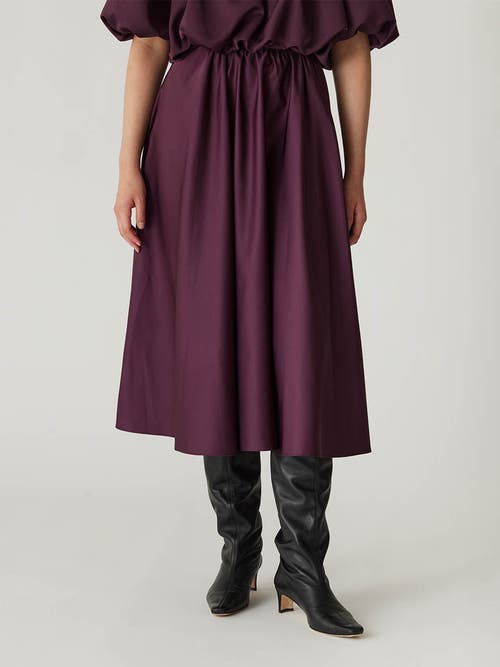 Shop Rebecca Taylor Techy Sateen Skirt In Plum