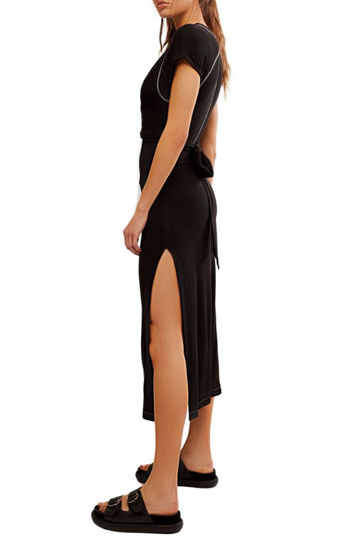 Shop Free People Sunni Tie Back Maxi Dress In Black