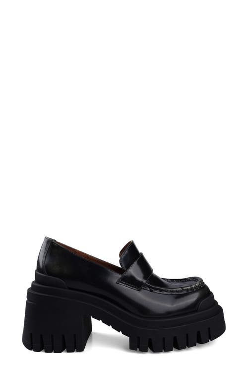 Shop Zigi Orlana Platform Loafer In Black/gray Leather