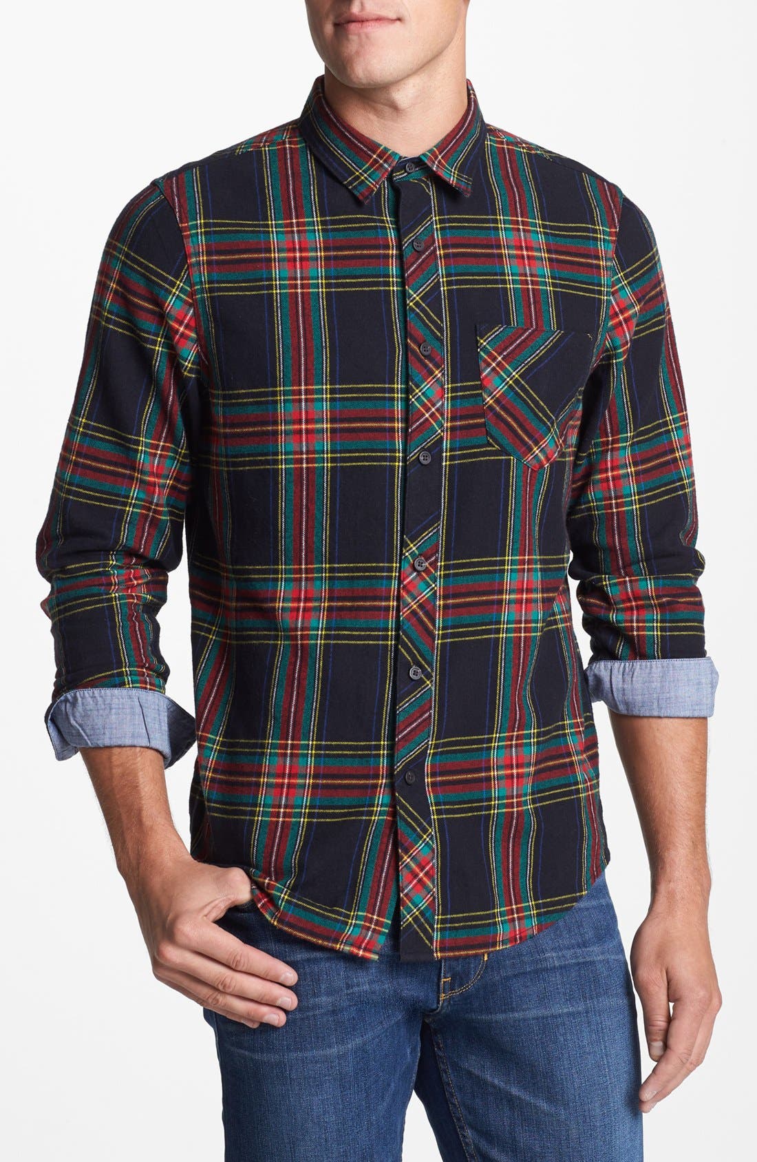 1901 Yarn Dyed Cotton Flannel Shirt Nordstrom
