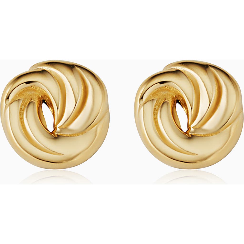 Oradina 14k Yellow Gold Infinite Love Studs In Yellow Gold