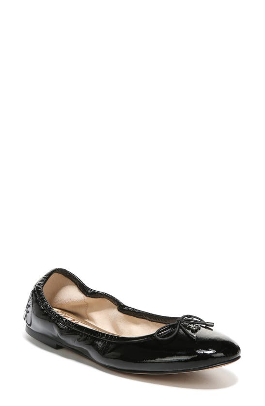 Shop Sam Edelman Felicia Flat In Black Patent