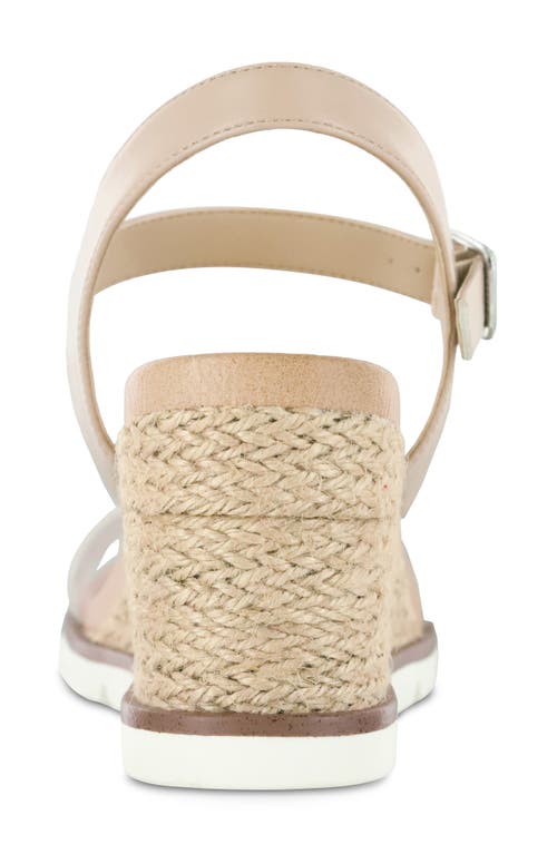 Shop Mia Amore Bradi Espadrille Wedge Sandal In Beige/clear