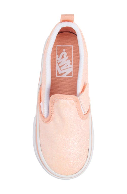 Shop Vans Kids' Glitter Slip-on Sneaker In Glitter Apricot Nectar