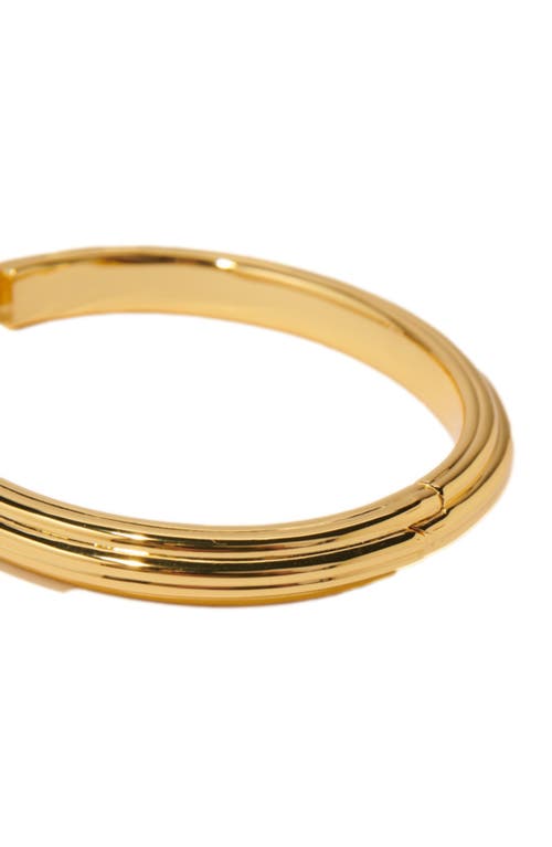 Shop Maje Clover Bangle Bracelet In Gold