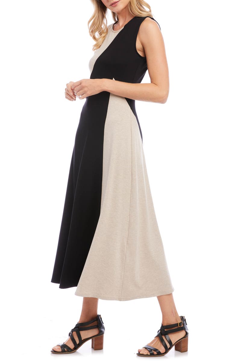 Karen Kane Colorblock Jersey Midi Dress, Alternate, color,