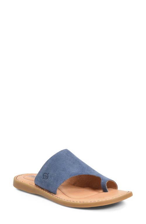 Inti Slide Sandal in Dark Blue Leather