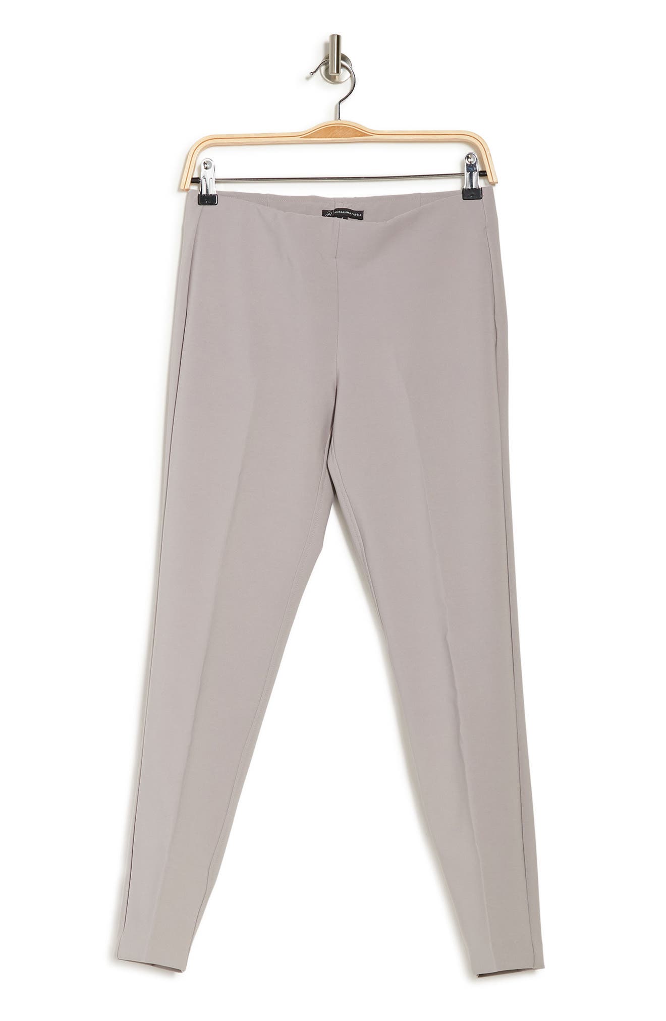 Adrianna Papell Pull-on Straight Leg Pants In Dove