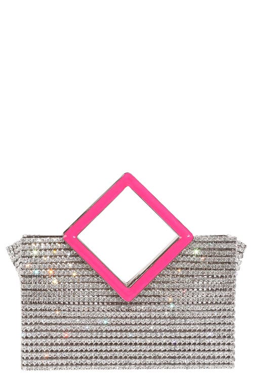 L'alingi Cup Chain Top Handle Bag in Neon Pink/Silver