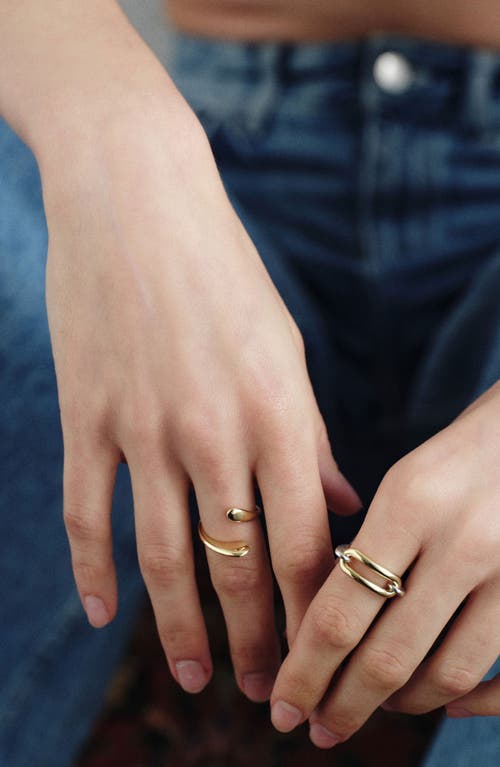 Shop Kloto Fluid Bypass Ring In Gold