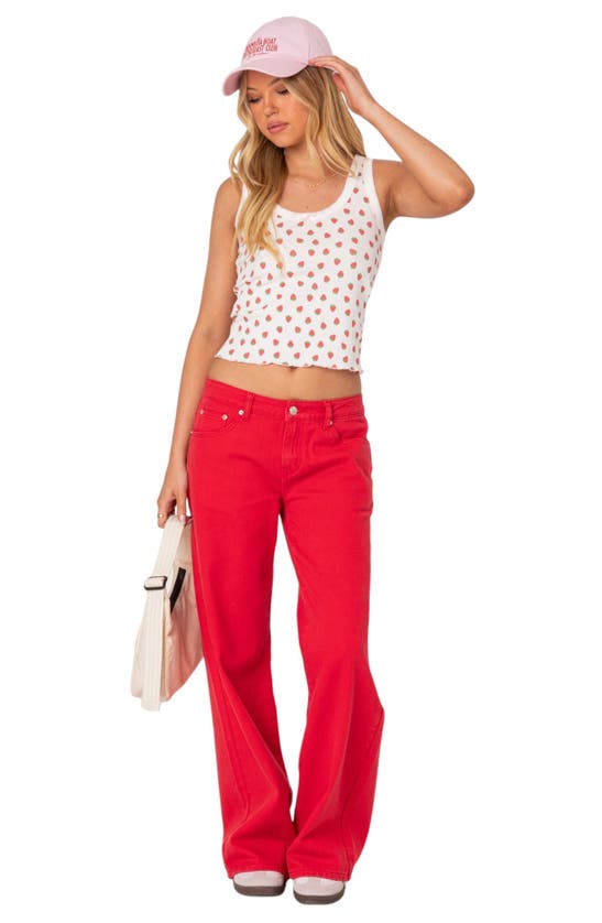 Edikted Berry Cool Print Tank Top In White