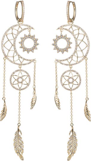 The Luxe Collection Dreamcatcher Indio Cubic Zirconia Dangle Earrings