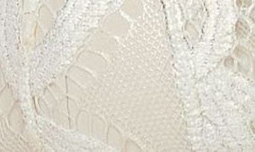 Pq Swim Lace Triangle Bikini Top In Vanilla