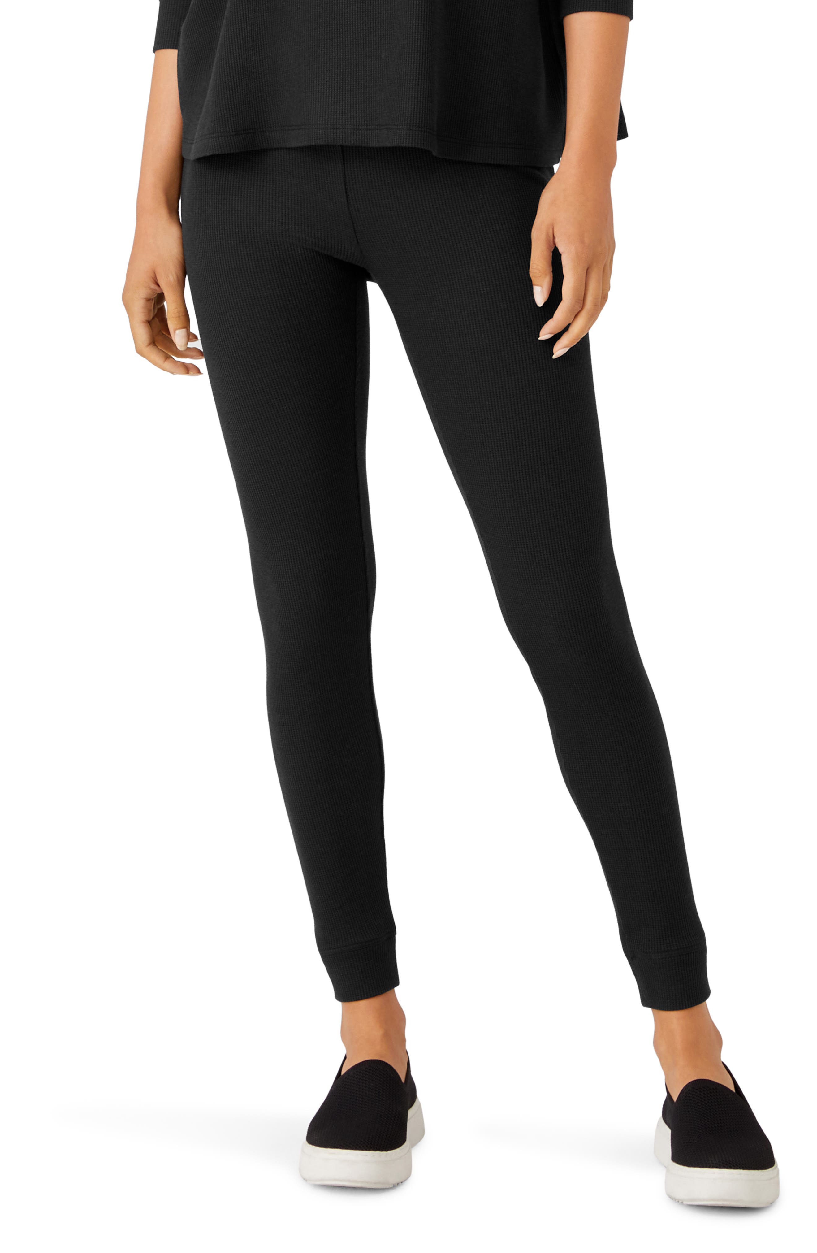 Eileen Fisher High Waist Rib Leggings 