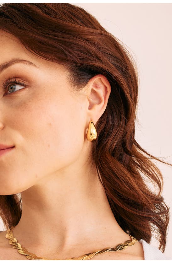 Brook & York Farrah Teardrop Hoop Earrings In Gold