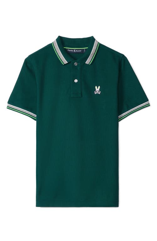 Psycho Bunny Kids' Rockport Pique Polo In Sea Moss