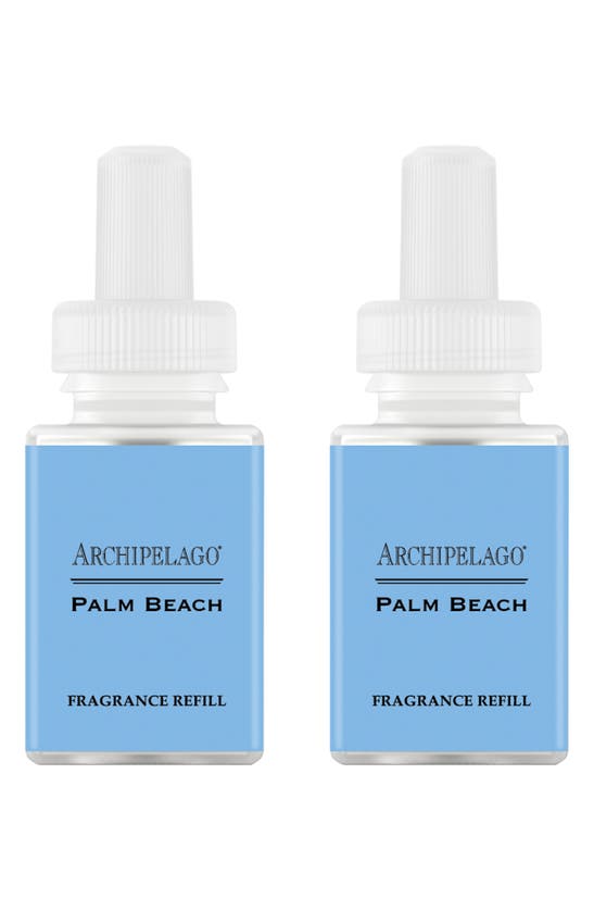 Pura X Archipelago Palm Beach 2-pack Diffuser Fragrance Refills In Palm Beach