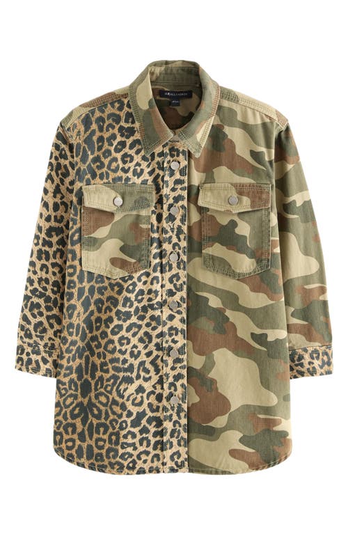 Shop Allsaints Sm By  Kids' Leopard & Camo Print Denim Shacket In Black