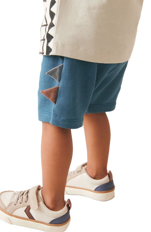 Shop Next Kids' 4-piece Graphic T-shirt & Drawstring Shorts Set In Brown