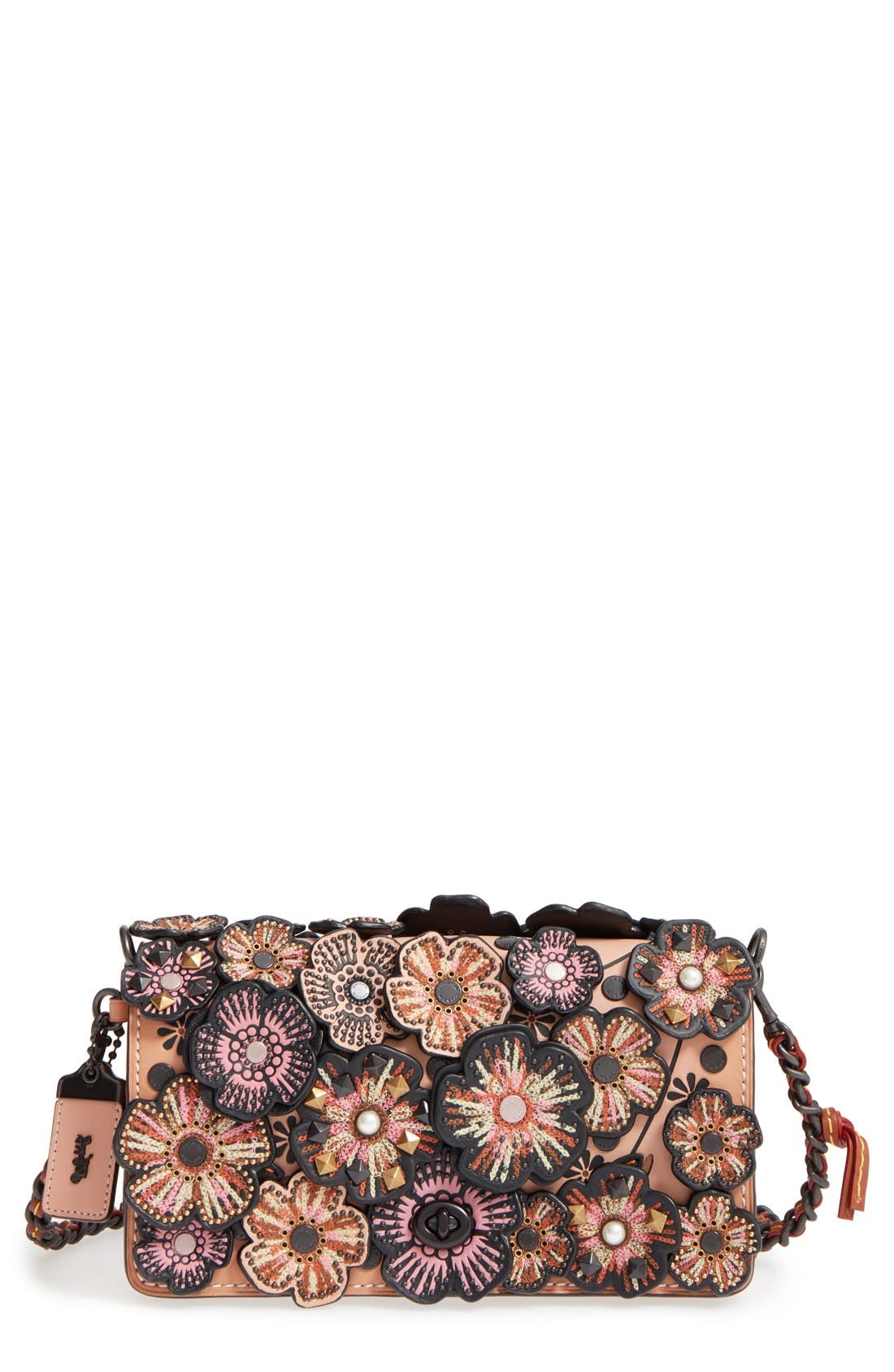 Coach purse roses hot sale