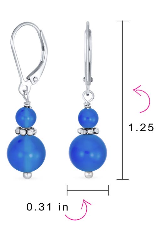 Bling Jewelry Resin Drop Earrings In Blue