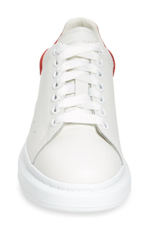 Shop Alexander Mcqueen Oversized Sneaker In White/lust Red