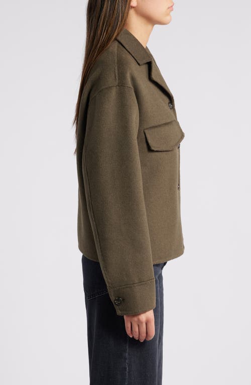 Rails Easton Cropped Wool-blend Jacket In Olive