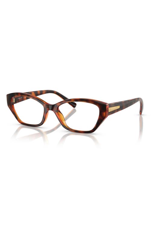 Vogue 51mm Cat Eye Optical Glasses In Dark Havana
