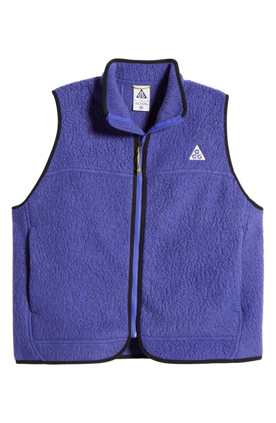 Shop Nike Acg Arctic Wolf Polartec® Fleece Vest In Persian Violet/ Black/ White