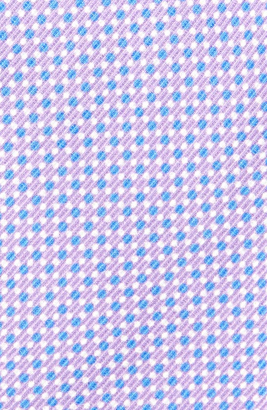 Shop David Donahue Dot Pattern Silk Tie In Lilac