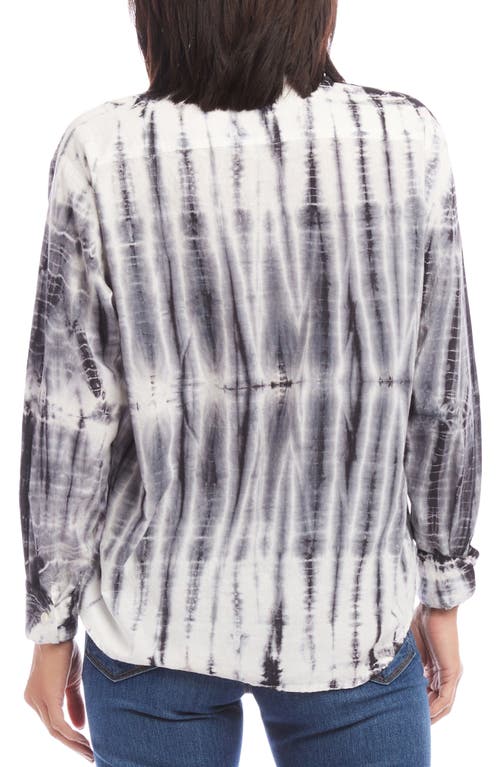 Shop Karen Kane Tie Dye Cotton Lawn Button-up Shirt