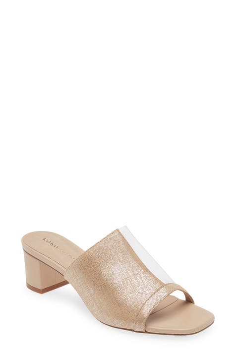 Women's Metallic Medium Heel Mules & Slides | Nordstrom