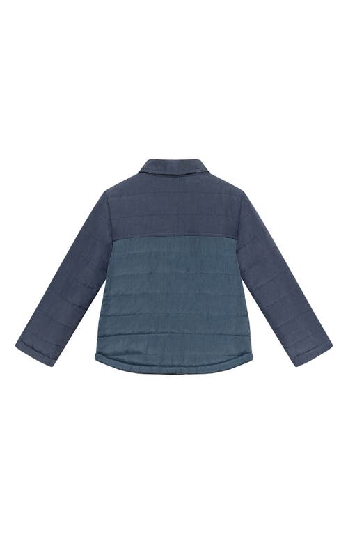 Shop Andy & Evan Kids' Reversible Quilted Jacket In Navy/black Check