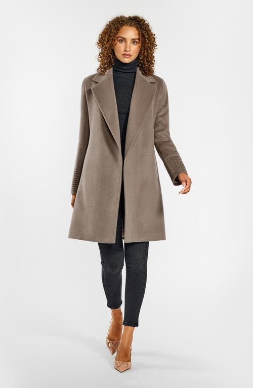 Shop Sentaler Pickstitch Detail Alpaca & Wool Wrap Coat In Beige