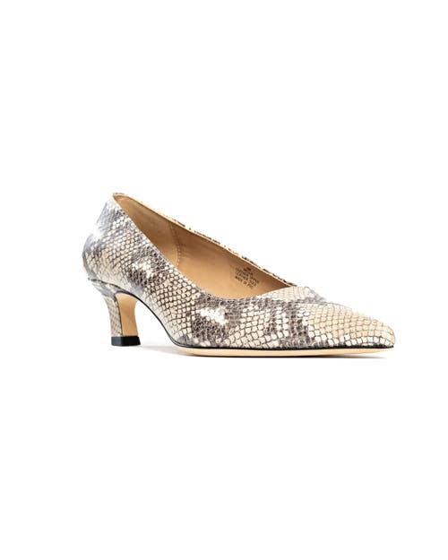 Allegra James Nellie Kitten Heel Pump In Snake