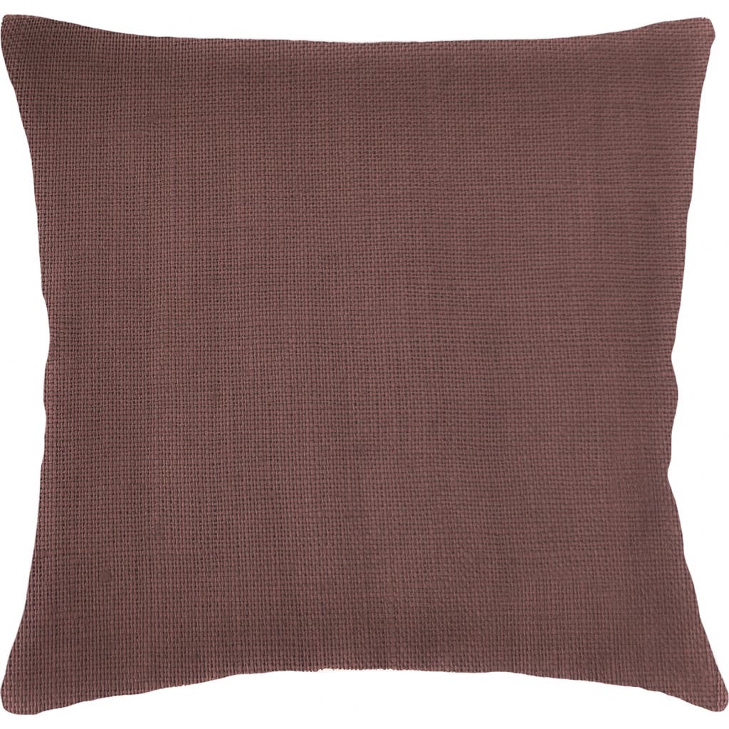 Anaya So Soft Linen Euro Pillow Down Insert In Chestnut Brown