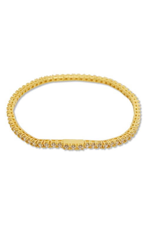 Men's Cubic Zirconia Tennis Bracelet in Gold