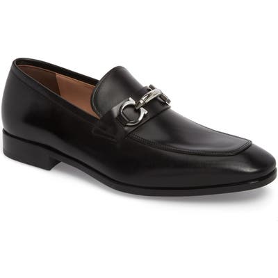 Salvatore Ferragamo Benford Rounded Bit Loafer, Black