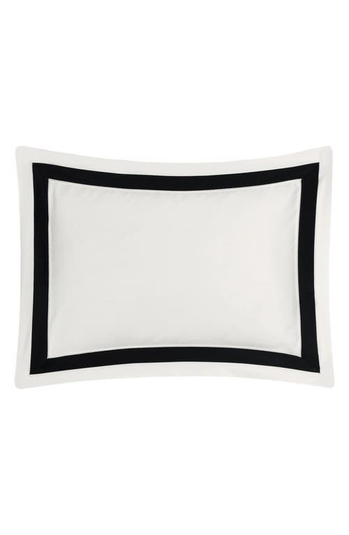 Shop Matouk Ambrose 600 Thread Count Egyptian Cotton Sham In Bone/black