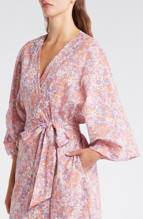 Shop Papinelle Adeline Cotton Maxi Robe In Dusty Peach