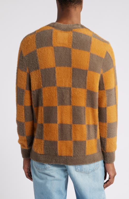 Shop Vans Canfield Checkerboard Cardigan In Bungee Cord/brown Sugar