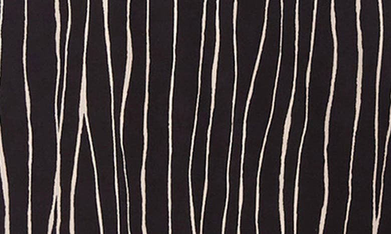 Shop Karen Kane Stripe Sleeveless Midi Dress In Black Print