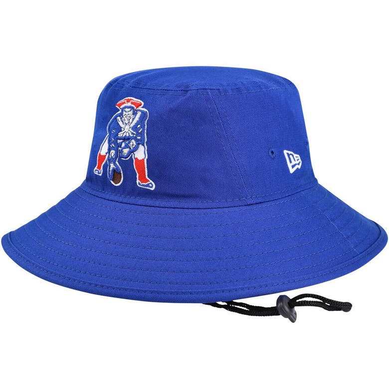 Shop New Era Royal New England Patriots Main Bucket Hat