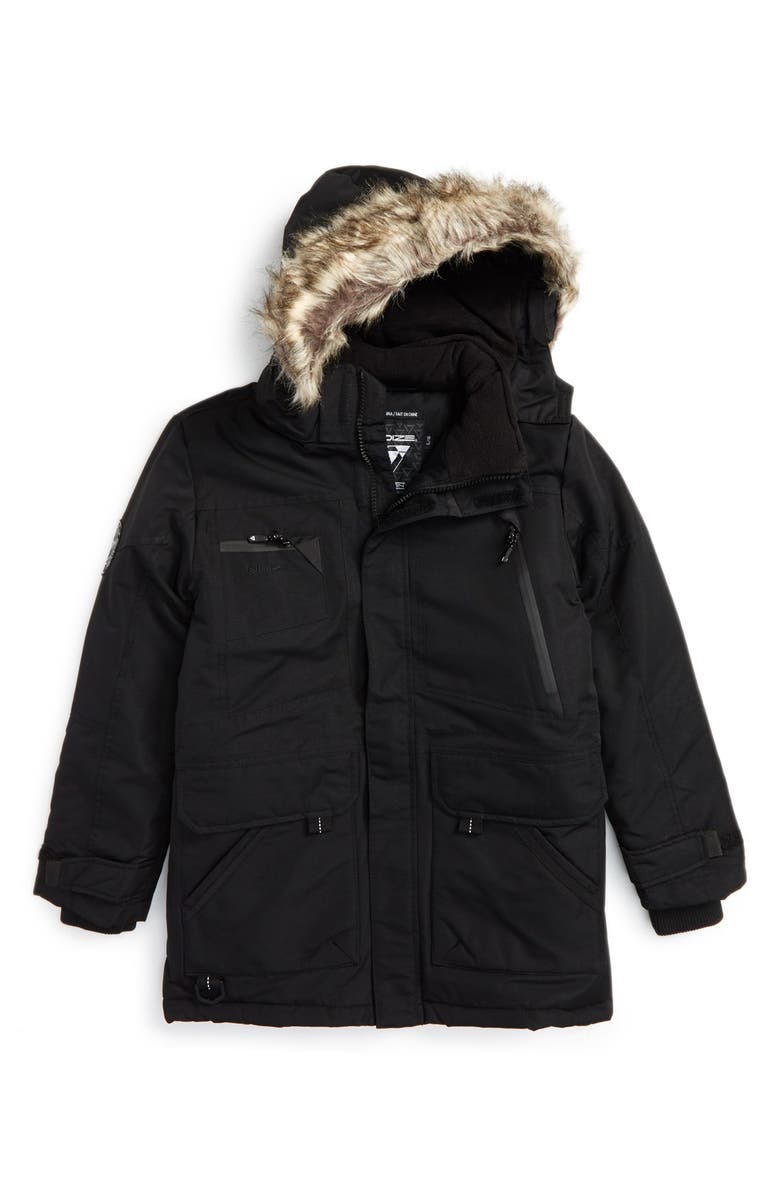 NOIZE 'Brody' Water & Wind Resistant Hooded Parka with Faux Fur Trim ...