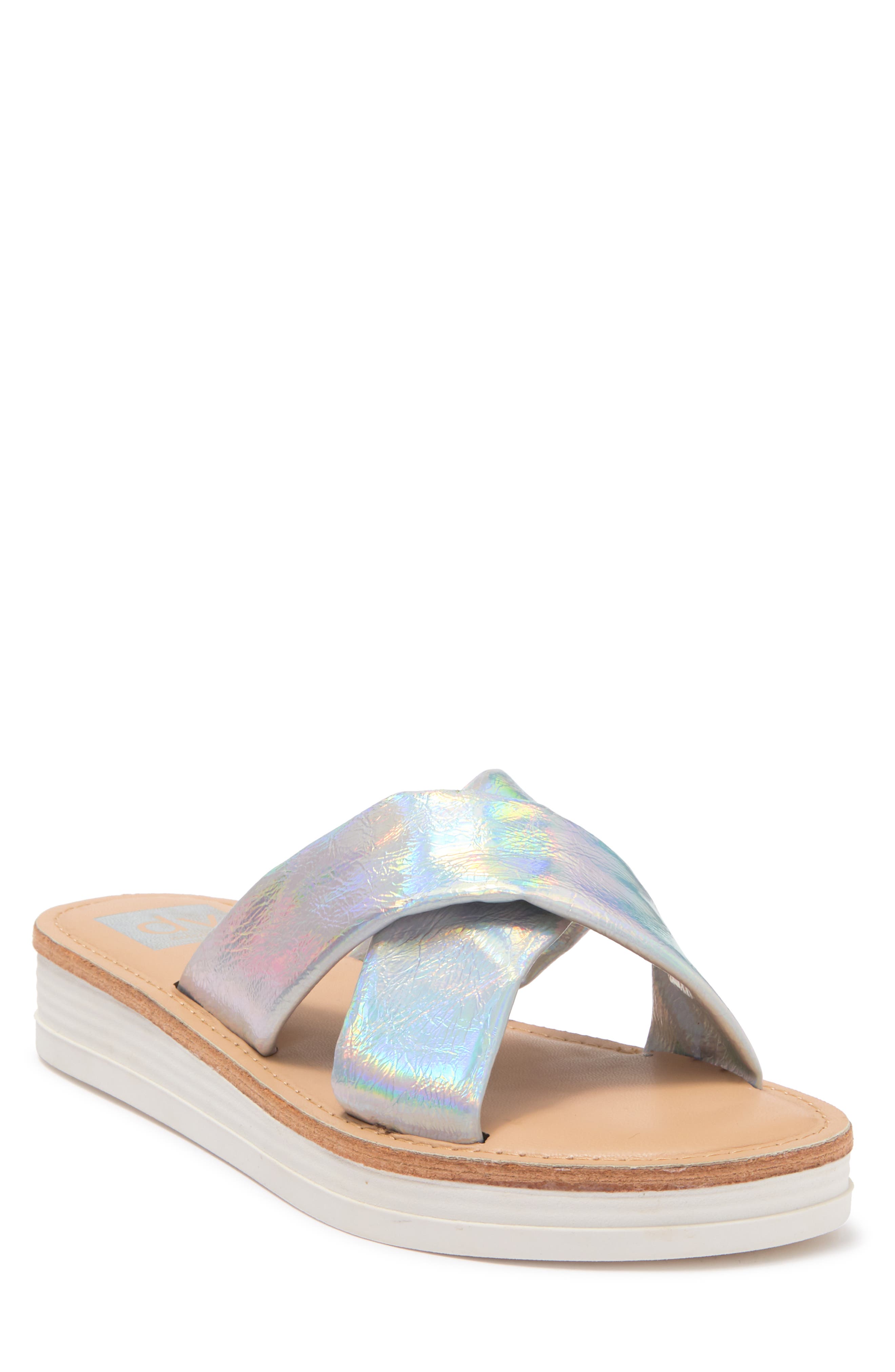 Dolce Vita Hondli Platform Slide Sandal In Iridescent