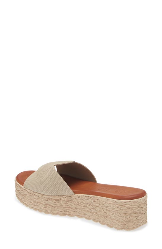 Cordani Britta Espadrille Platform Wedge Slide Sandal In Sand Arena Suede