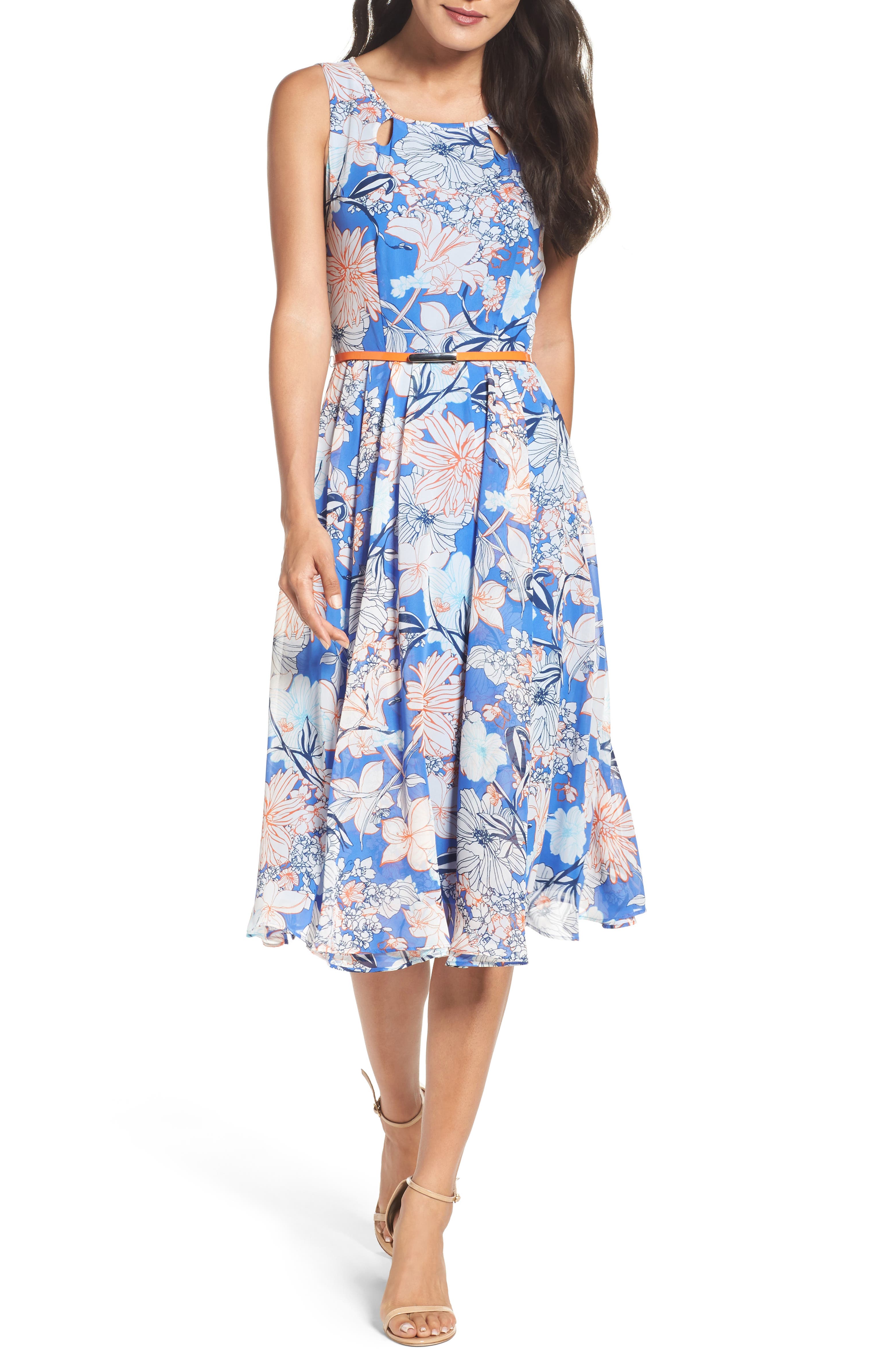 Gabby Skye Floral Midi Dress | Nordstrom