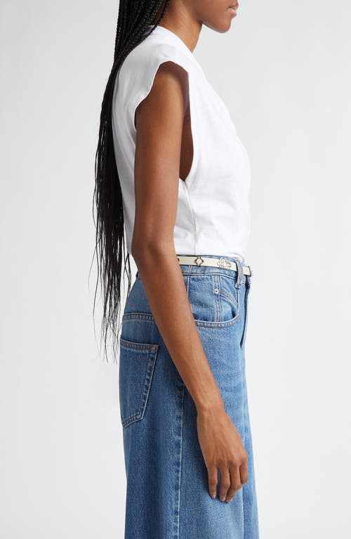 Isabel Marant Nayda Bow-detailed T-shirt In White