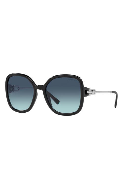 Tiffany & Co. 57mm Gradient Square Sunglasses in Black Blue at Nordstrom